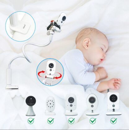Veilige Babyfoon Houder - Babyfoon houder - Universeel voor ieder type babyfoon - 80 cm - flexibel en stevig voor perfect zicht - Babyfoon Standaard & Baby Camera Houder - Statief -