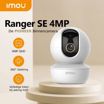 Babyfoon - IP Camera Incl 32GB SD kaart - Bewakingscamera 4MP QHD 360° Dekking - Smart WiFi Pan & Tilt Beveiligingscamera - Tweerichtingsgesprek - Abnormaal Geluidsalarm - IR nachtzicht met Smart Algoritme - Meerdere gebruikers & meerdere weergaven
