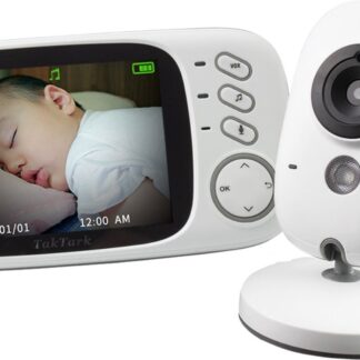 Babyfoon met Camera - Baby Monitor/Babyfoons - Met Terugspreekfunctie, Thermometer & VOX - 3.2 inch LCD scherm - Wit