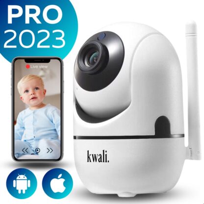 kwali.® Babyfoon met Camera en App (Gratis) - Bidirectionele Audio - Bewegingsdetectie - Nachtvisie - Pro 2023